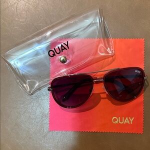 Quay Australia Red and Silver Sunglasses